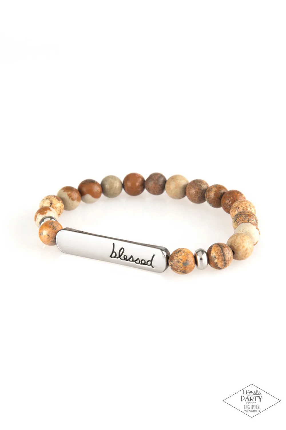 Open Door Jewelry - Born Blessed - Brown Bracelet - Paparazzi Accessories