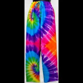 Rainbow Spiral Tie-Dye Drawstring Pants