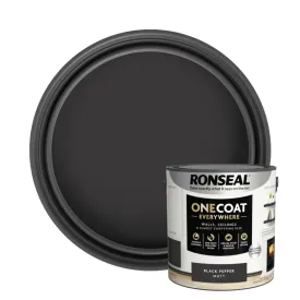 Ronseal One Coat Everywhere Matt Paint 2.5L Black Pepper