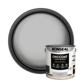 Ronseal One Coat Everywhere Matt Paint 2.5L Slate Grey