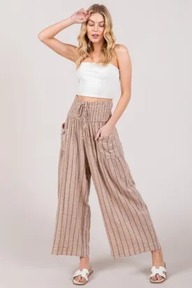 SAGE   FIG Cotton Gauze Wash Stripe Pants