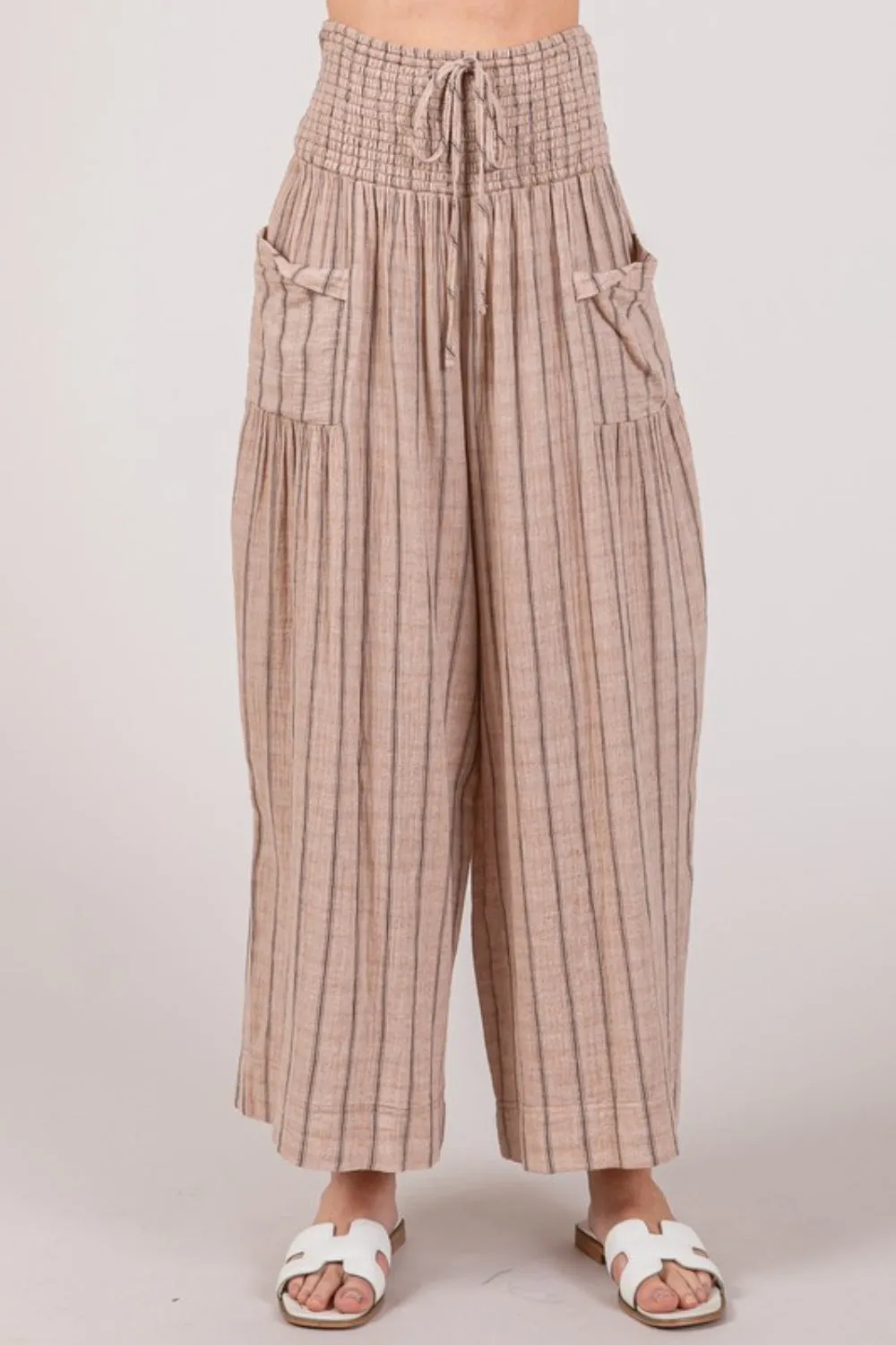 SAGE   FIG Cotton Gauze Wash Stripe Pants