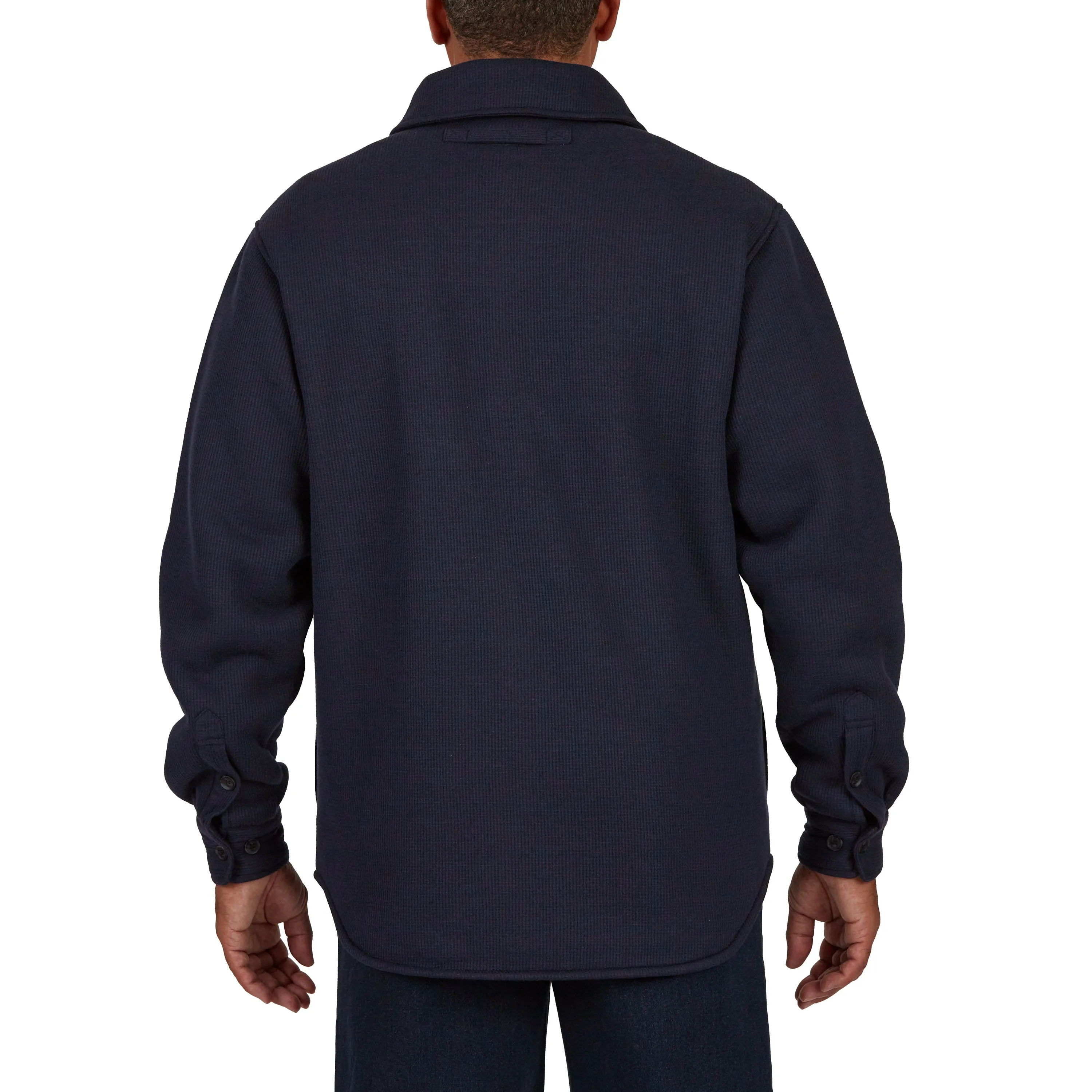 SHERPA-LINED HEATHERED THERMAL SHIRT-JACKET