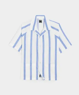 Striped Raglan Sleeve Shirt in Blue