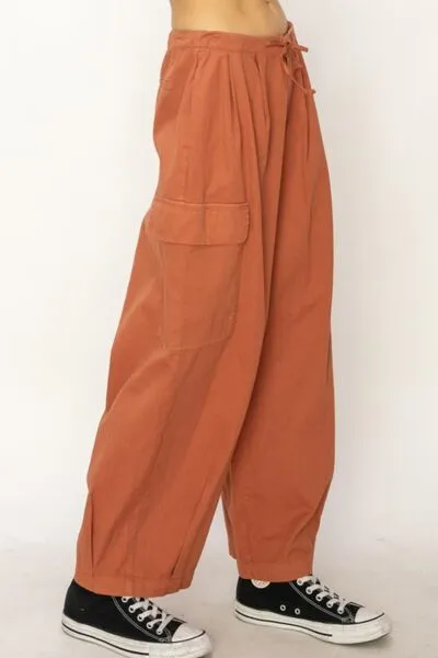 TEEK - Baked Clay Drawstring Cargo Pants