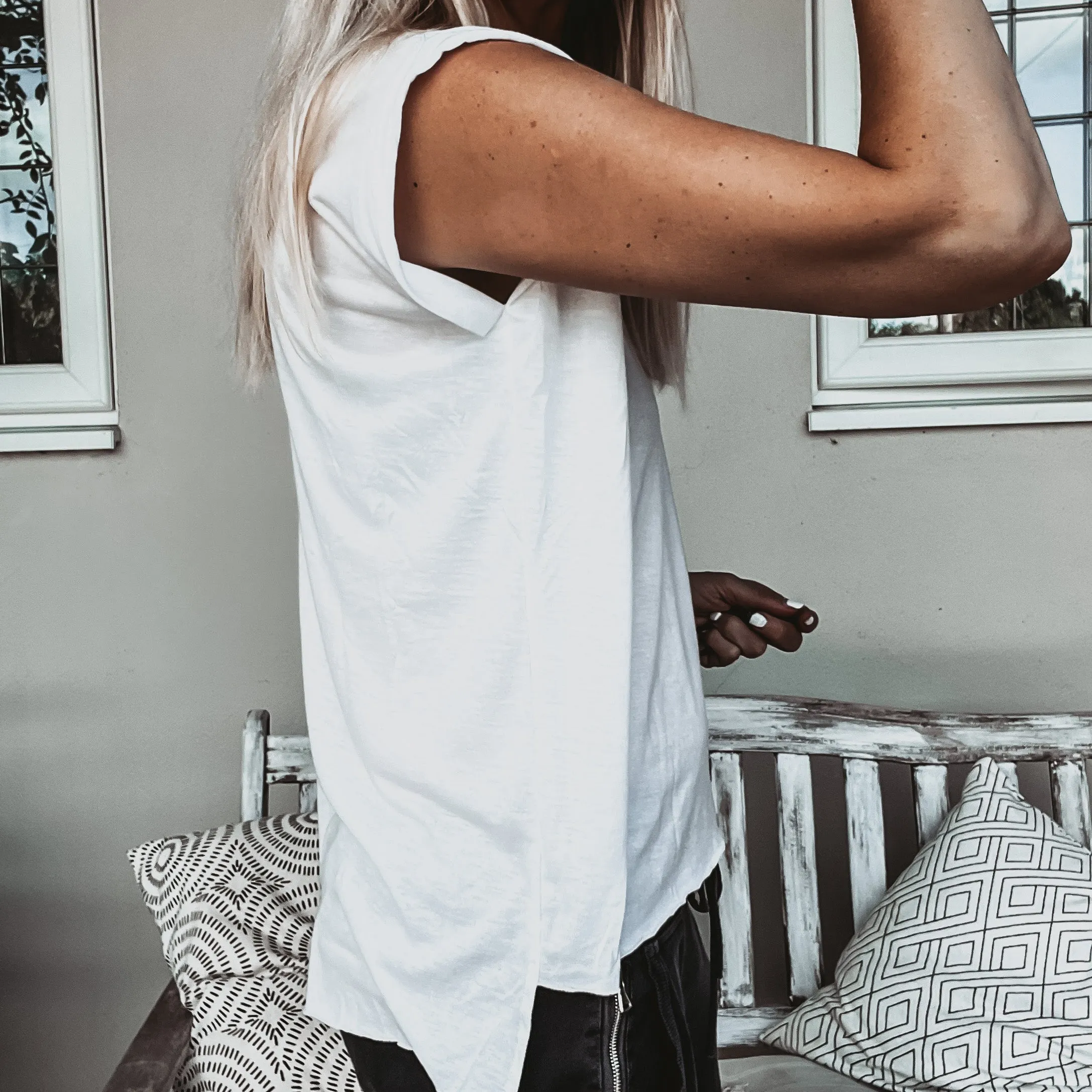 The perfect tee tank WHITE top