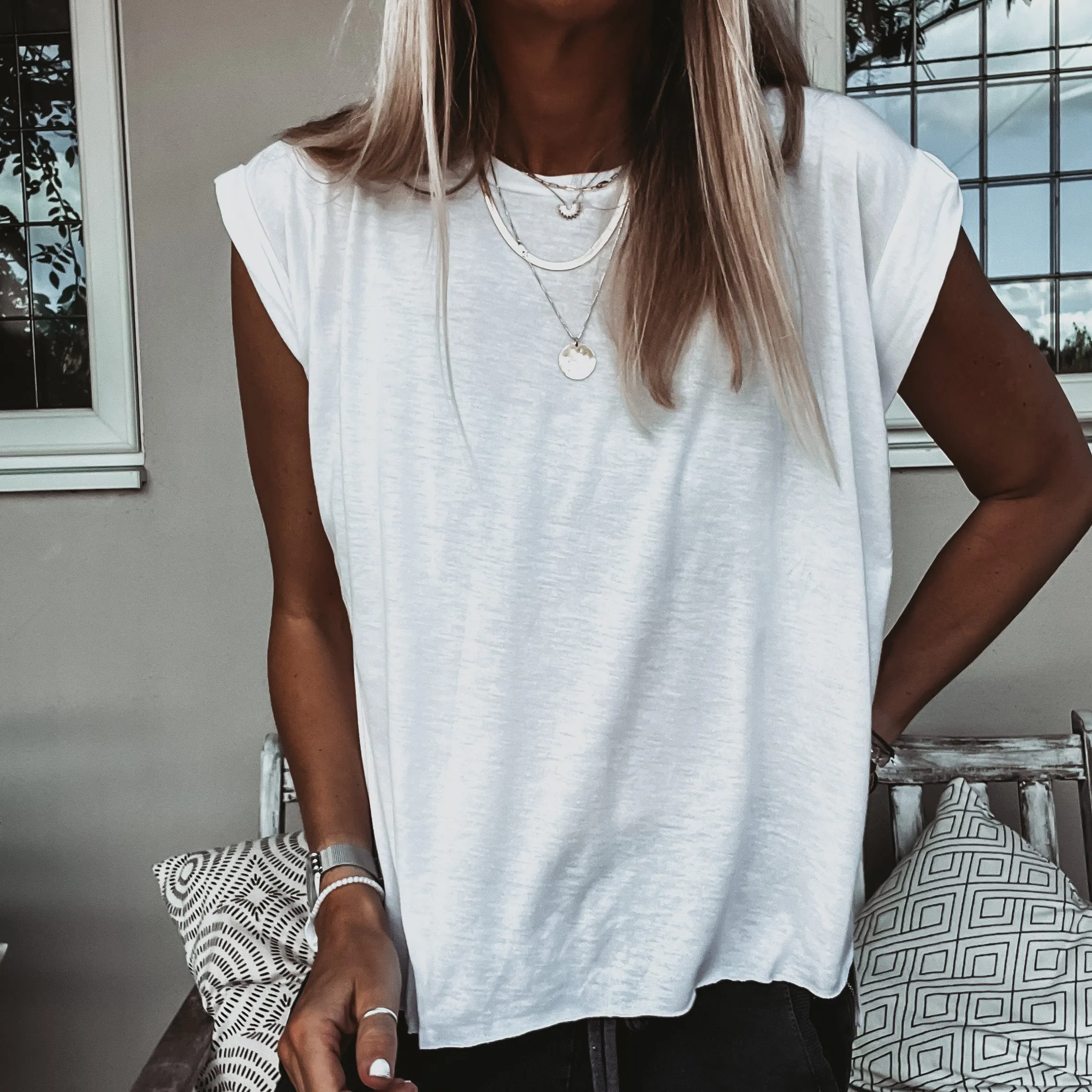 The perfect tee tank WHITE top