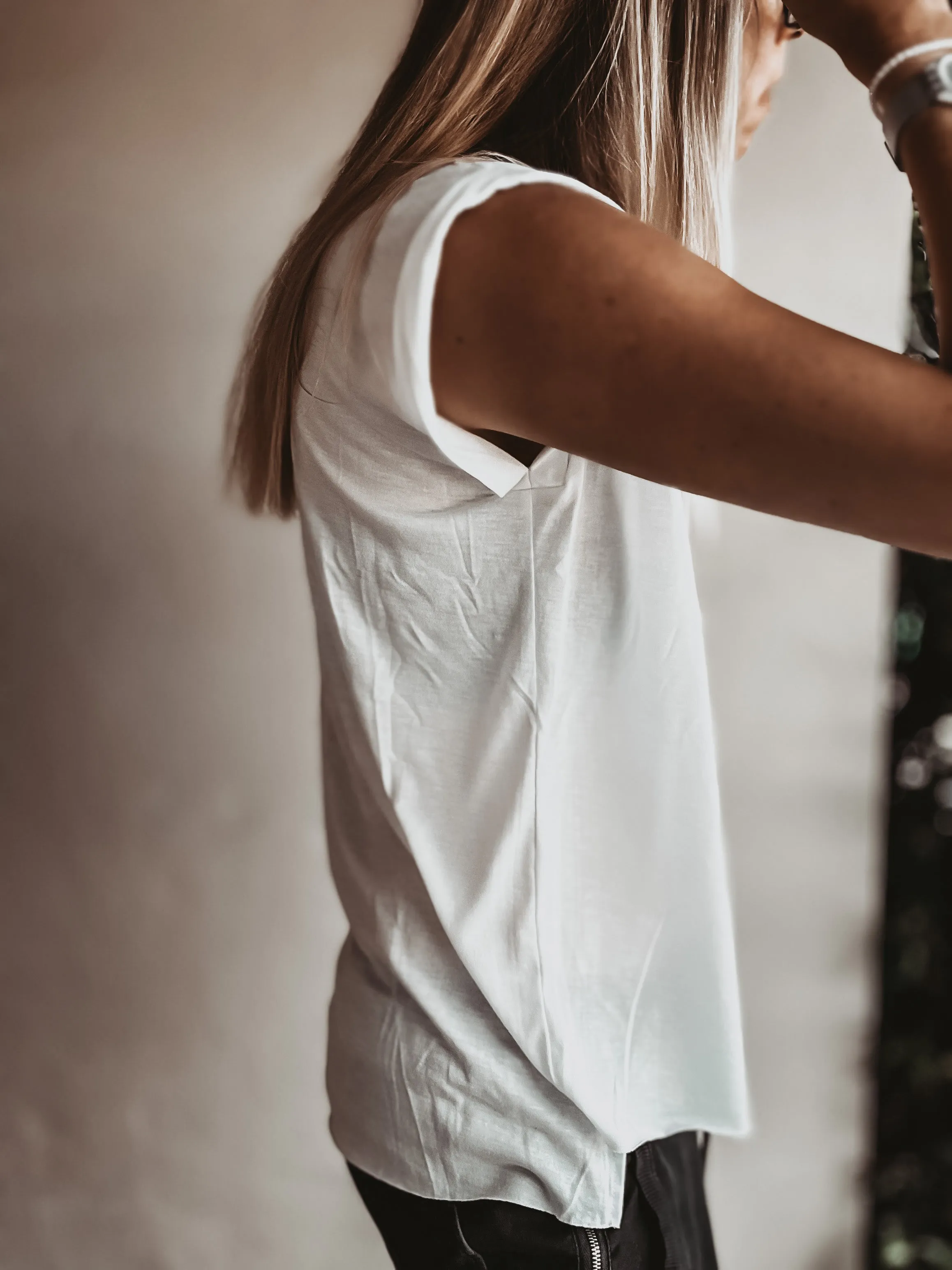 The perfect tee tank WHITE top