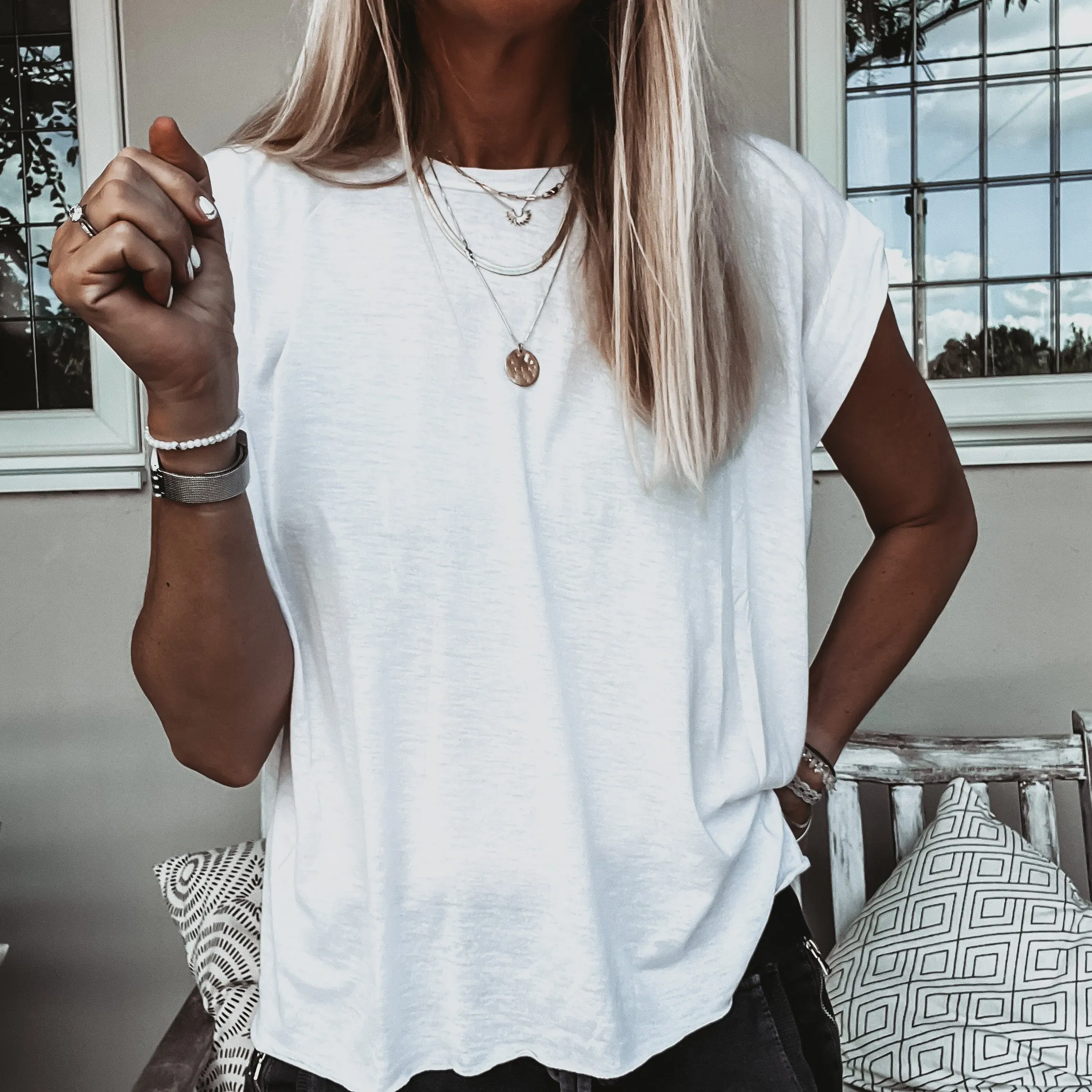 The perfect tee tank WHITE top