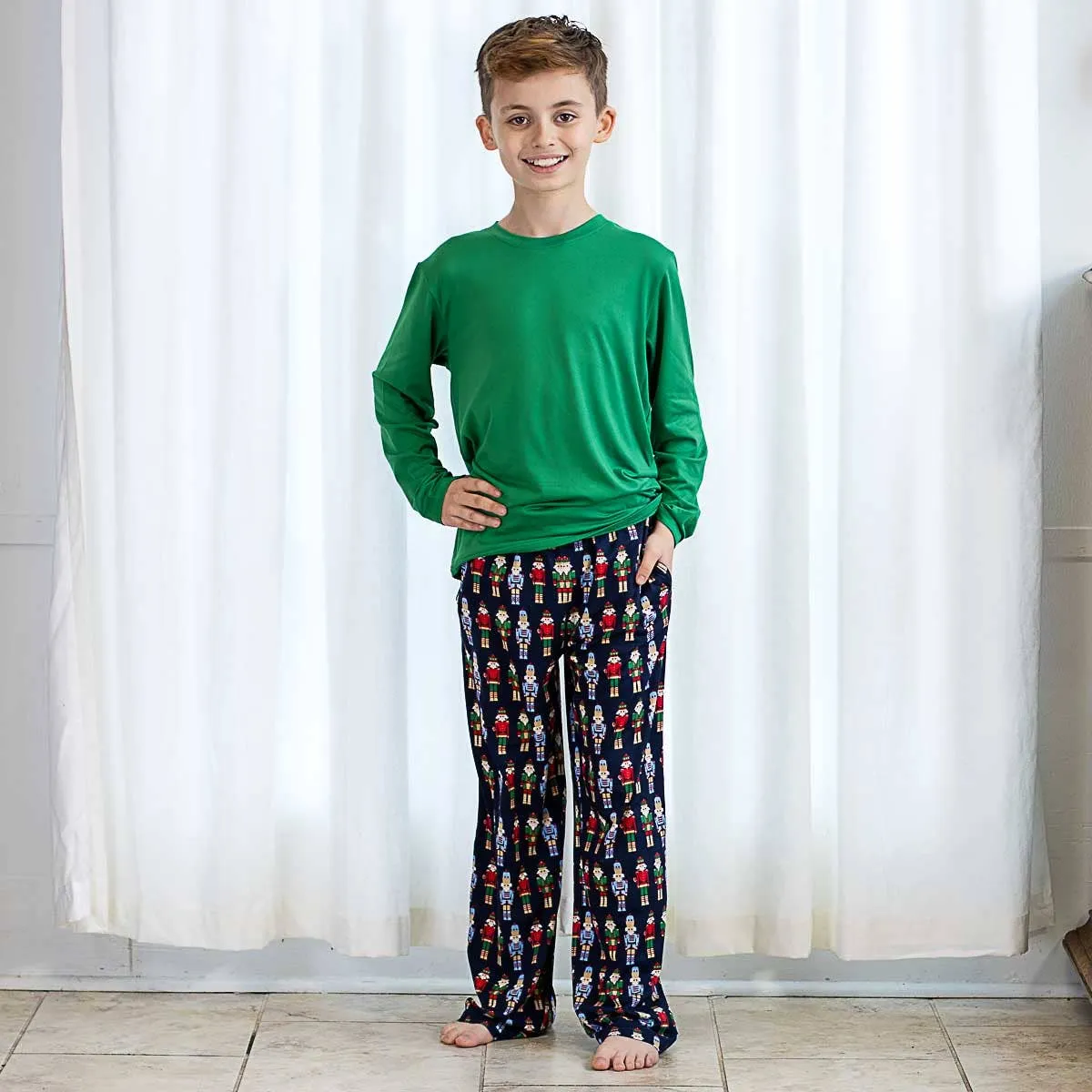 The Royal Standard - Small (6-7) Youth Nutcracker March Sleep Pants   Navy/Multi