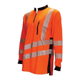 THHV2010 Long Sleeve T-Shirt Hi-Vis Orange Treehog