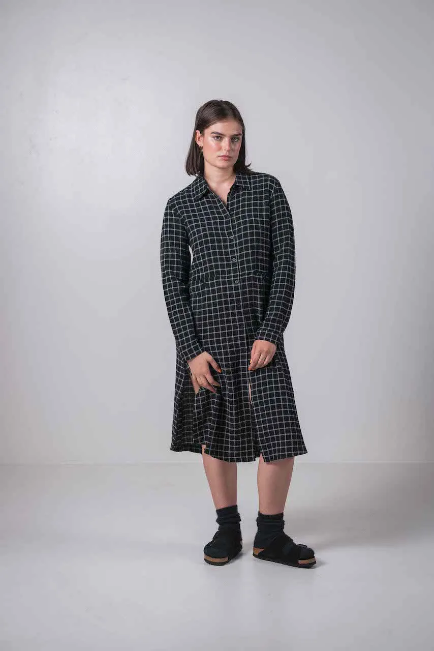 Transit Par Such Black Check long Jacket