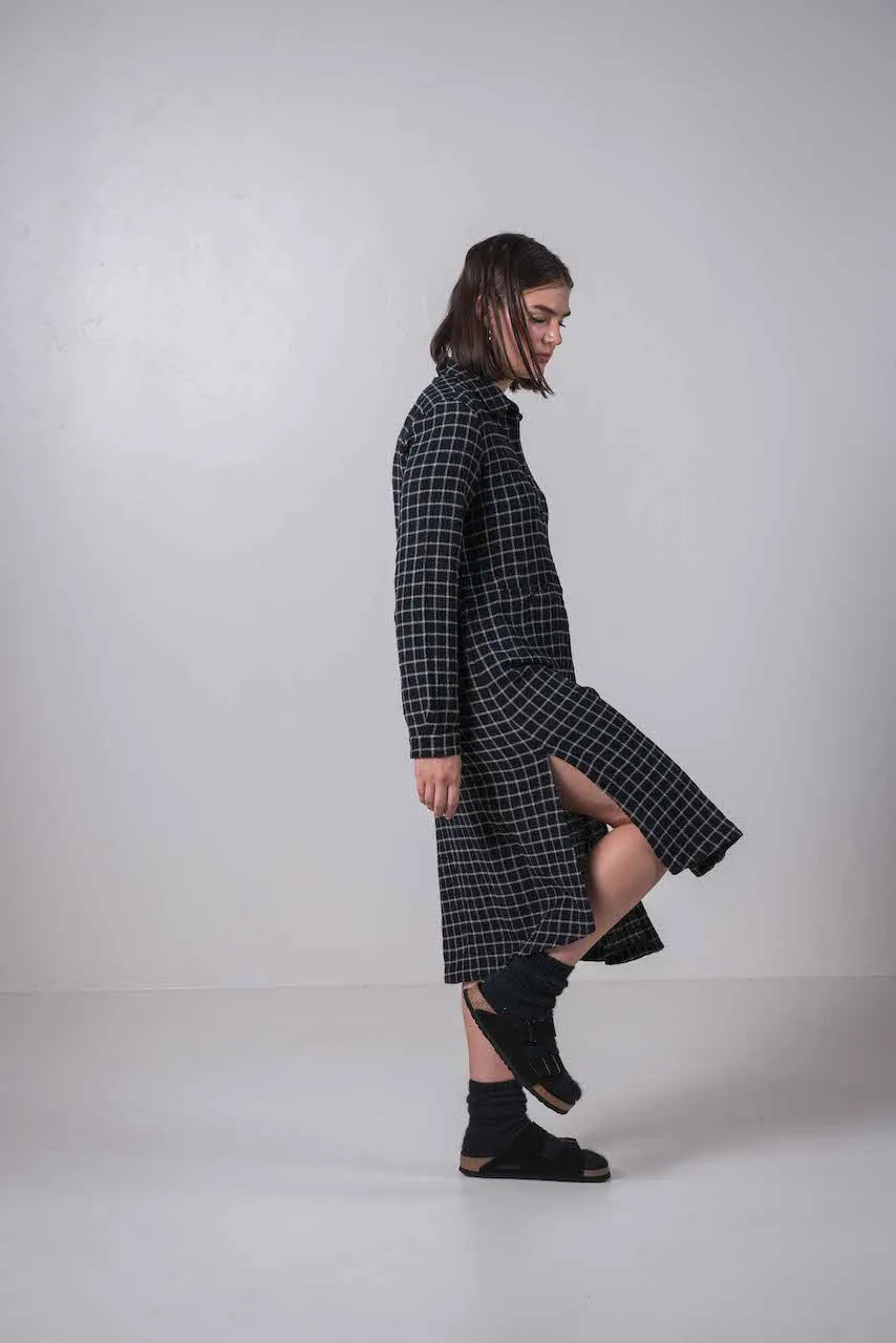 Transit Par Such Black Check long Jacket