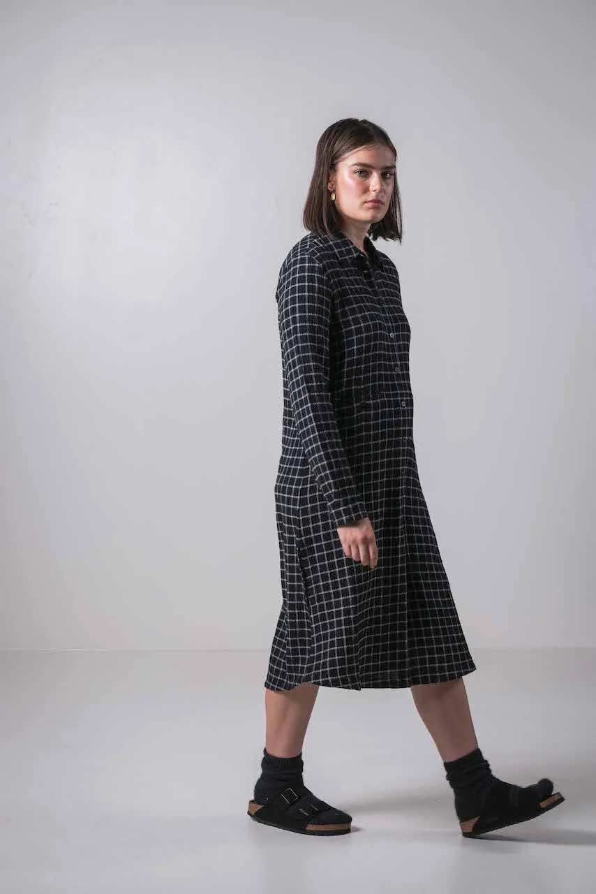 Transit Par Such Black Check long Jacket