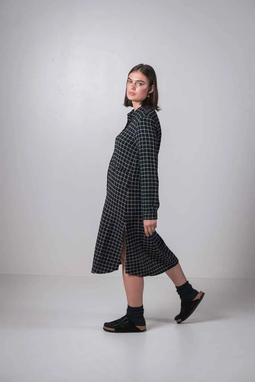 Transit Par Such Black Check long Jacket