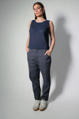 Transit Par Such Navy Plaid Pant