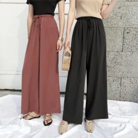 Wide Leg Casual High Waist Pants