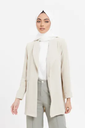 Women Beige Casual Jacket