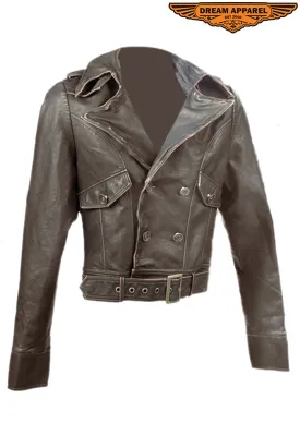 Womens Brown Motorcycle Jacket